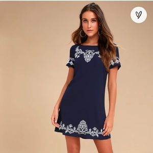 Lulus embroidered shift dress